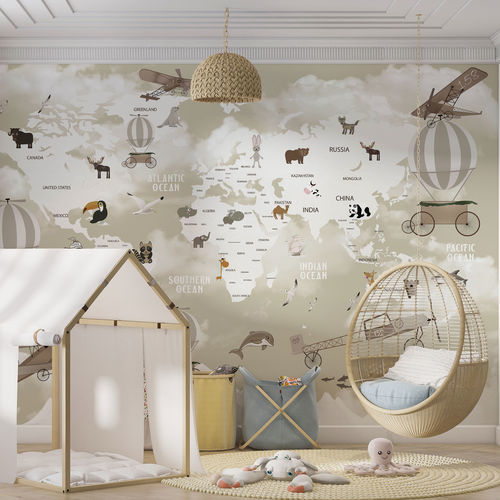 Moderne Tapete - MONDO ANIMALE - rimura Srl - Glasfaser / Polyester / Vinyl
