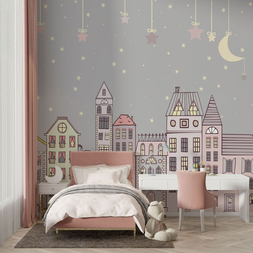 Moderne Tapete - NOTTE STELLATA - rimura Srl - Glasfaser / Polyester / Vinyl