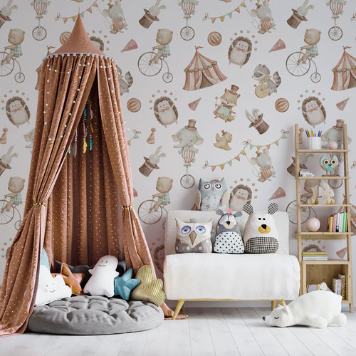 Moderne Tapete - CIRCUS - rimura Srl - Glasfaser / Polyester / Vinyl