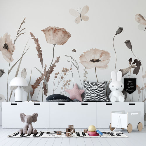 Moderne Tapete - FIORI DANZANTI - rimura Srl - Glasfaser / Polyester / Vinyl
