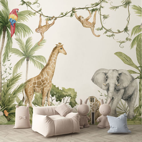 Moderne Tapete - HAPPY MONKEYS - rimura Srl - Glasfaser / Polyester / Vinyl