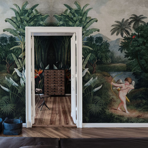 Moderne Tapete - EROS IN PARADISE - rimura Srl - Naturmotiv / Tapetenoptik / mehrfarbig