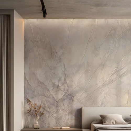 Moderne Tapete - SINAPSY - rimura Srl - Leinen / Naturmotiv / Marmoroptik