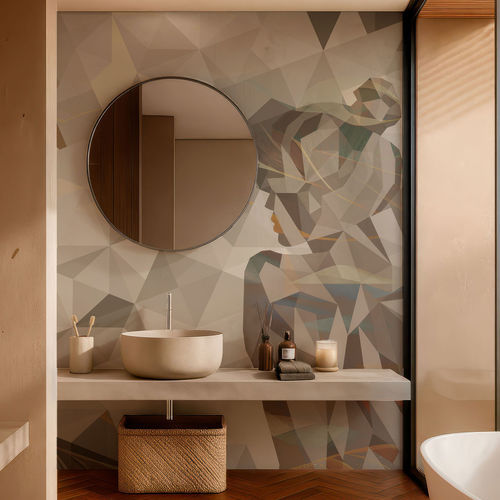 Moderne Tapete - GOLDEN HOUR - rimura Srl - Leinen / geometrisches Muster / Tapetenoptik