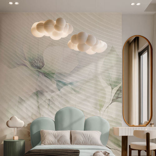 Moderne Tapete - ECHO - rimura Srl - Leinen / Blumenmotiv / Tapetenoptik