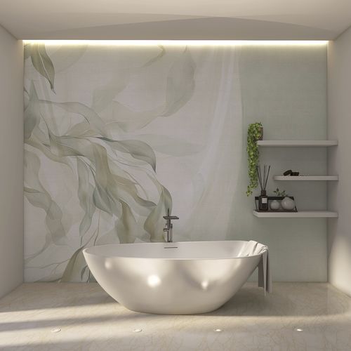 Moderne Tapete - FRONDE - rimura Srl - Leinen / Blumenmotiv / Tapetenoptik