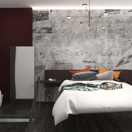 Moderne Tapete - NEWSPAPER - rimura Srl - Leinen / Motiv / Tapetenoptik