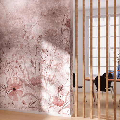 Moderne Tapete - SILVER - rimura Srl - Leinen / Blumenmotiv / Tapetenoptik