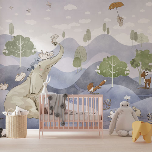Moderne Tapete - ELEPHANT HILL - rimura Srl - Glasfaser / Polyester / Vinyl