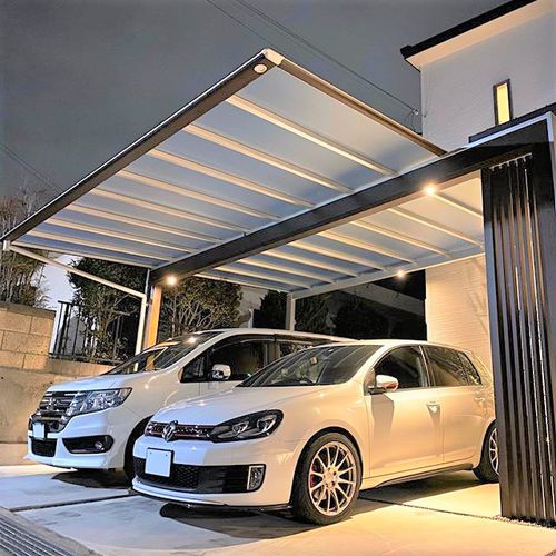 Aluminium-Carport - LJF series - TOYO BOEKI CO.,LTD. - Polycarbonat / für Gewerbegebrauch / Fertig