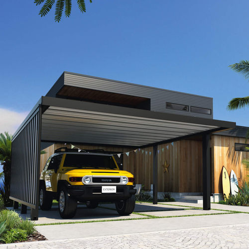 Aluminium-Carport - SKC - TOYO BOEKI CO.,LTD. - galvanisiertem Stahl / Polycarbonat / für Gewerbegebrauch