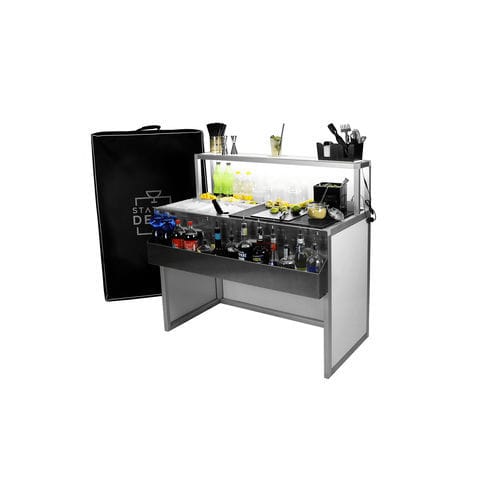 Bartheke - AURA 120 - Omega Station srl - für Cocktails / Aluminium / Edelstahl