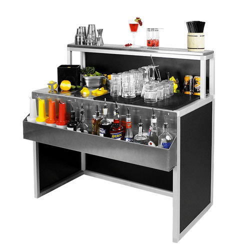 Bartheke - EFESTO 120 - Omega Station srl - für Cocktails / Aluminium / Edelstahl