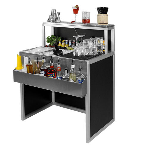 Bartheke - EFESTO 90 - Omega Station srl - für Cocktails / Aluminium / Edelstahl