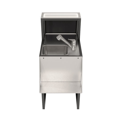 Edelstahl-Spülbeckenunterschrank - Deus 5 O101000 - Omega Station srl - auf Füßen / für professionellen Einsatz / für Bar
