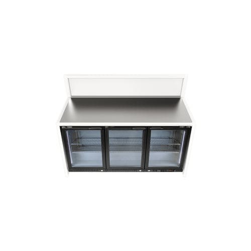 Kühltisch für gewerbliche Einrichtungen / Profi - O222010 - Omega Station srl - mit 3 Türen / ohne Schublade / für Getränke