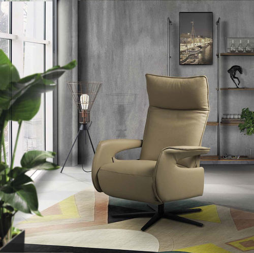 Moderner Relaxsessel - Aida - IL BENESSERE - Leder / Stoff / Holz