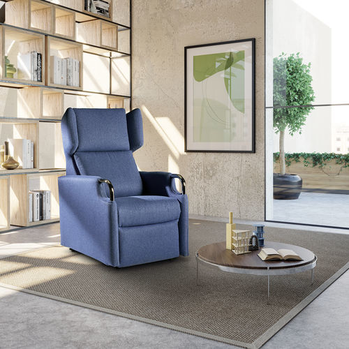 Moderner Relaxsessel - Ginevra - IL BENESSERE - Leder / Stoff / Eisen