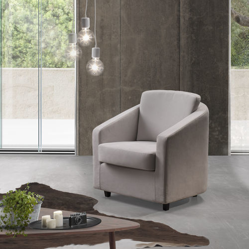 Moderner Sessel - Believe - IL BENESSERE - Stoff / Leder / Holz