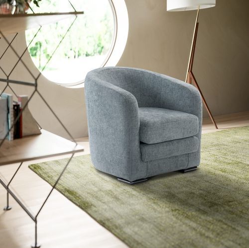 Moderner Sessel - Kelly - IL BENESSERE - Stoff / Leder / Holz