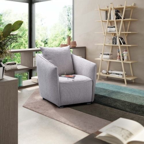 Moderner Sessel - Ruby - IL BENESSERE - Stoff / Leder / Holz