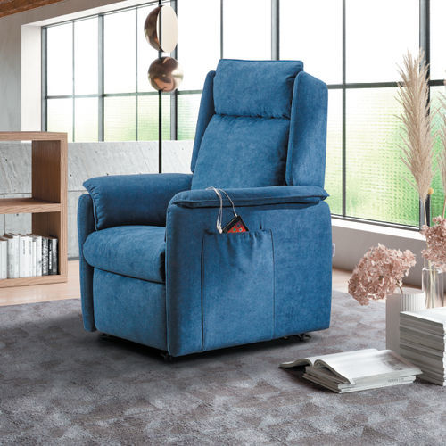 Moderner Relaxsessel - Nicole - IL BENESSERE - Leder / Stoff / Holz