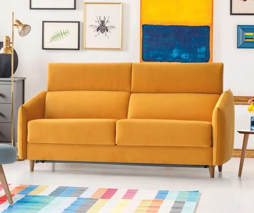 Bettsofa - MORGANA - FRANCEBANON - modern / Stoff / weiß
