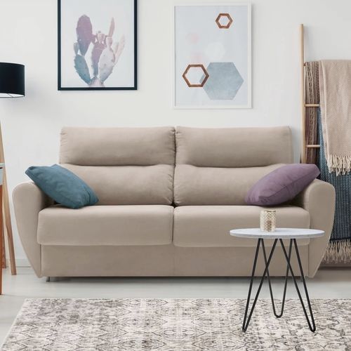 Bettsofa - OMEGA - FRANCEBANON - modern / Stoff / blau