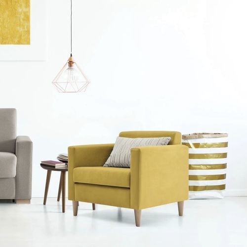 Moderner Sessel - SARA - FRANCEBANON - Stoff / Kiefer / mit abnehmbarem Kissen