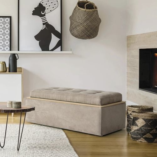 Modernes Sitzkissen - REVERSE - FRANCEBANON - Stoff / Holz / rechteckig