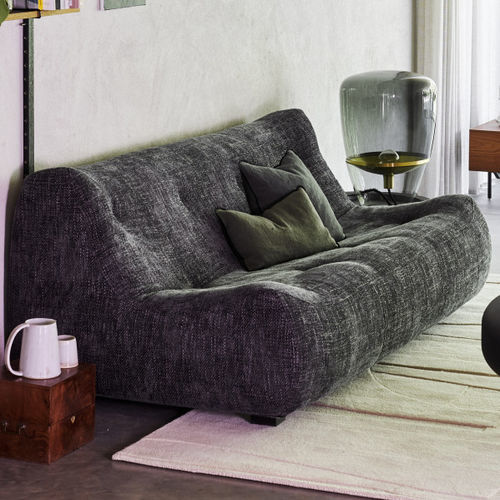 Modernes Sofa - 1965 - HOME SPIRIT - Stoff / grau / Sperrholz