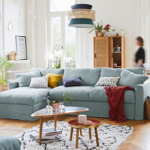 Ecksofa - BIDART - HOME SPIRIT - Bett / modern / Stoff
