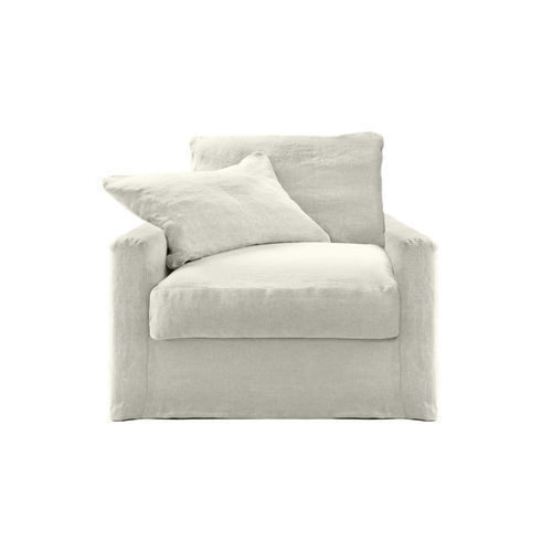 Moderner Sessel - BRUGES - HOME SPIRIT - Stoff / Buche / mit abnehmbarem Kissen