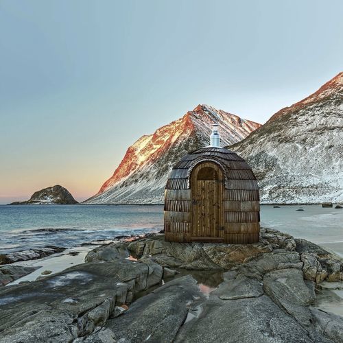 Elektrische Sauna - SINGLE IGLUSAUNA - Iglucraft OÜ - für Wellnesscenter / Holz / für den Außenbereich