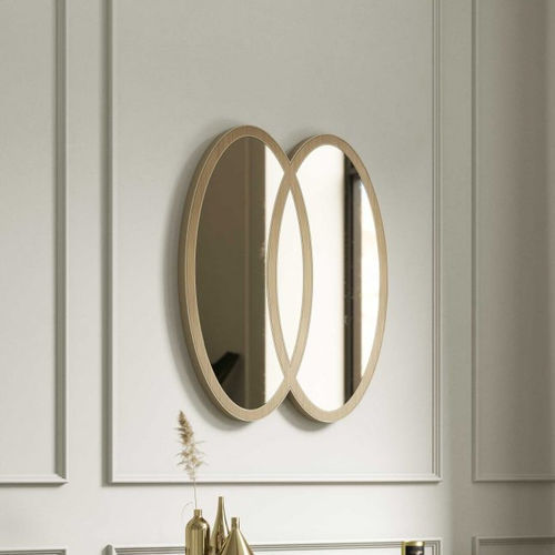 Wandmontierter Spiegel - Cocktail - Stylish Club - modern / oval / Bronze