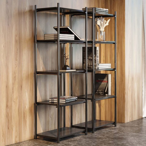 Modul-Bücherregal - Her - Stylish Club - modern / Holzfurnier / Edelstahl