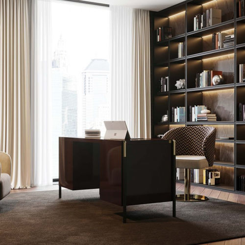 Bodenstehender Schreibtisch - her - Stylish Club - modern / Eiche / gerade