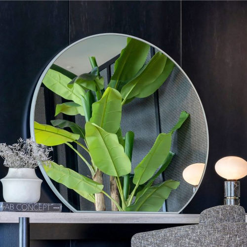 Wandmontierter Spiegel - Foz - Stylish Club - modern / D-förmig / transparent