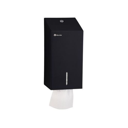 Wandmontierter Toilettenpapierhalter - STELLA - Merida. Sp. z o.o. - Edelstahl / schwarz / für Gewerbegebrauch