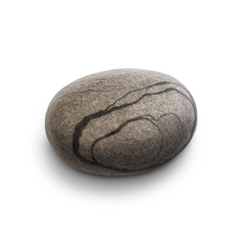 Modernes Sitzkissen - ZEN - Katsu Stones - Wolle / rund / handgefertigt