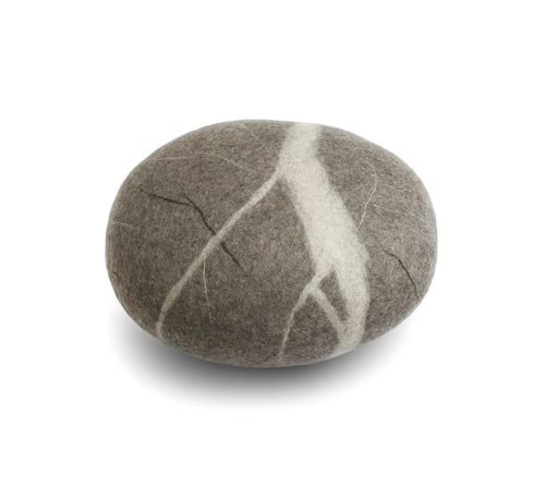 Modernes Sitzkissen - HAIKU - Katsu Stones - Wolle / rund / handgefertigt