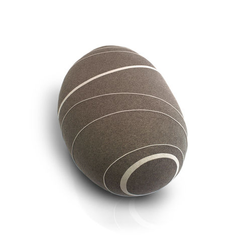 Modernes Sitzkissen - RA - Katsu Stones - Wolle / oval / handgefertigt