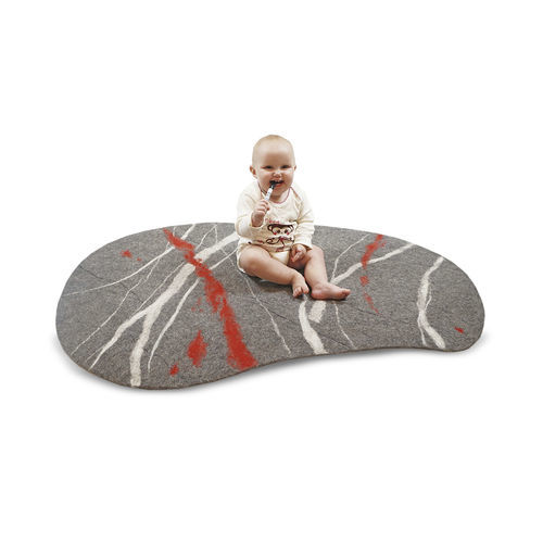 Moderner Teppich - THE CLIFF - Katsu Stones - Motiv / Wolle / handgemacht