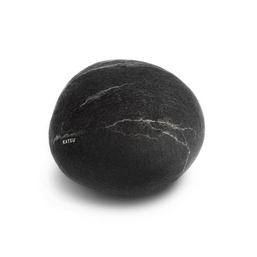 Modernes Sitzkissen - LAVA - Katsu Stones - Wolle / rund / handgefertigt