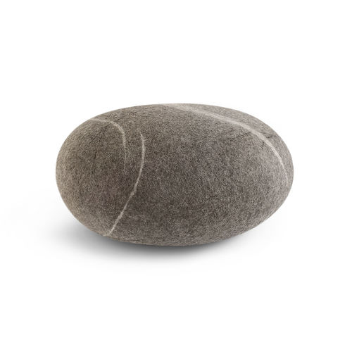 Modernes Sitzkissen - KETU - Katsu Stones - Wolle / oval / handgefertigt