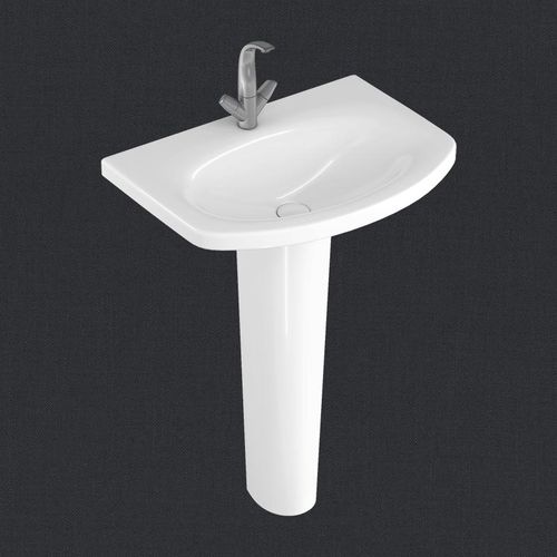 Bodenstehendes Waschbecken - COLADO  - UV CERAMIC - Porzellan / Mischbatterie / oval