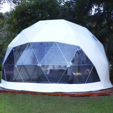 Rundes Blasenzelt - GEODESIC G-5 - Free Home - PVC / galvanisiertem Stahl / transparent