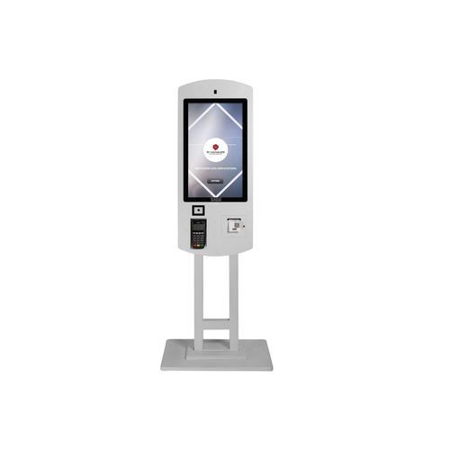 Infosäule für Restaurants - Z-Kiosk - DYMENSION - für den Innenraum / bodenstehend / mit Touchscreen