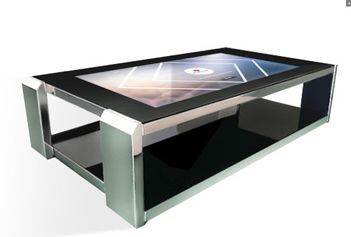 Moderner Couchtisch - MOON - DYMENSION - Metall / Gestell aus Metall / rechteckig