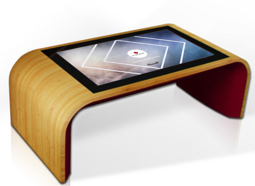 Moderner Couchtisch - DYMENSION - Holz / Gestell aus Holz / rechteckig